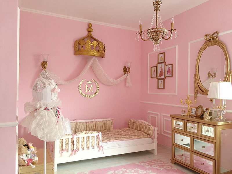 رنگ‌ اتاق کودک با رنگ صورتی