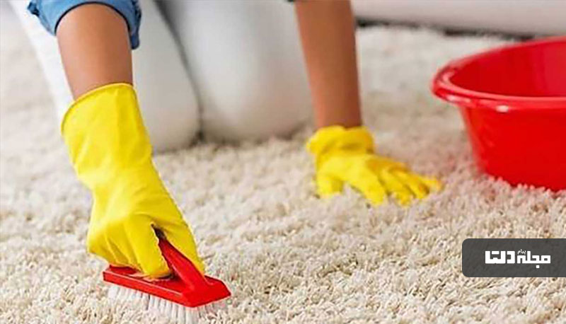 آسان و سریع لکه‌های فرش را پاک کنید
