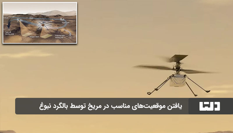 ردیابی موقعیت‌های مناسب مریخ با هلیکوپتر نبوغ
