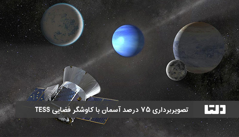 فضاپیمای TESS‌ توانسته ۷۵ درصد آسمان را تصویربرداری کند.