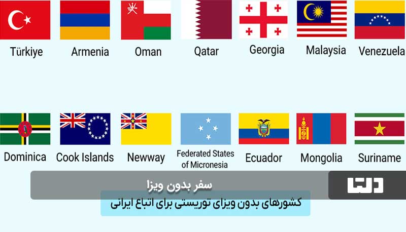 لیست کشورهای بدون ویزا