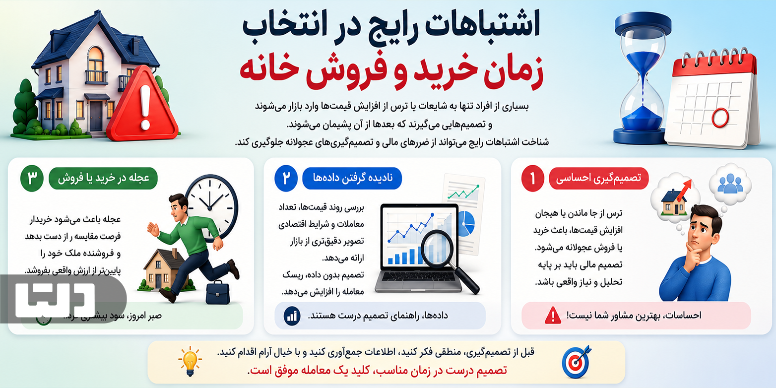 اشتباهات رایج در انتخاب زمان خرید و فروش خانه