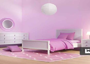 اتاق خواب دخترانه بنفش