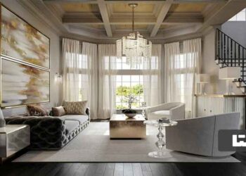 چیدمان مبل در پذیرایی مستطیل شکل