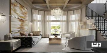 چیدمان مبل در پذیرایی مستطیل شکل