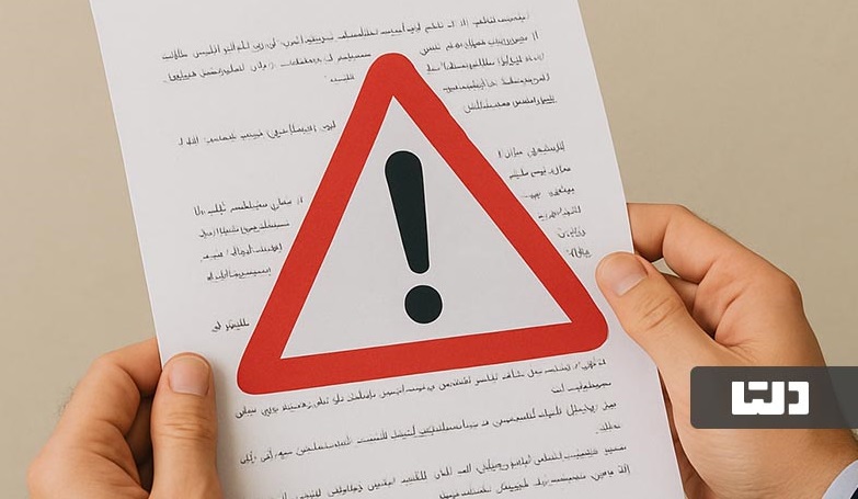 علامت هشدار در قرارداد