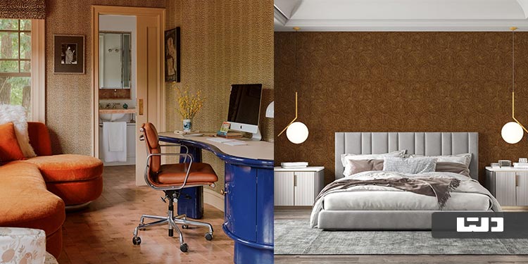 پیشنهاد رنگ گرم برای کاغذ دیواری