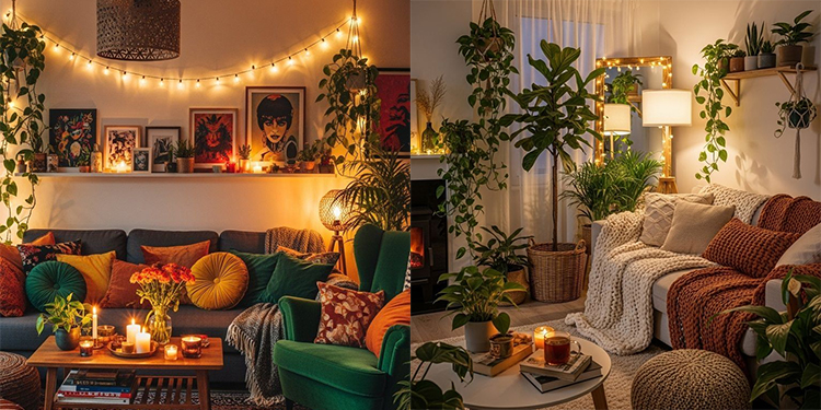 نور پردازی در چیدن سبک دکوراسیون شلوغ