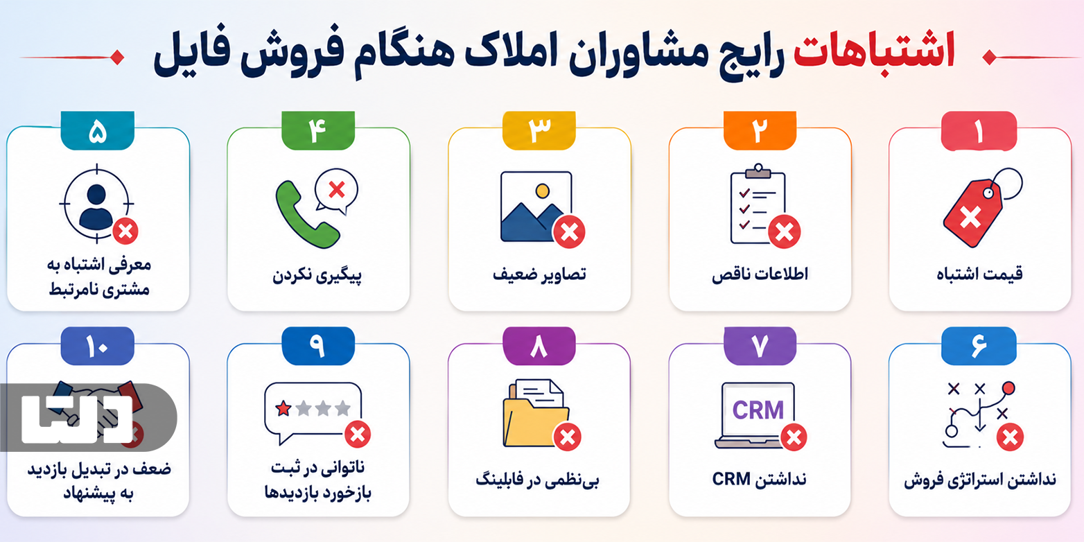اشتباهات رایج مشاوران املاک
