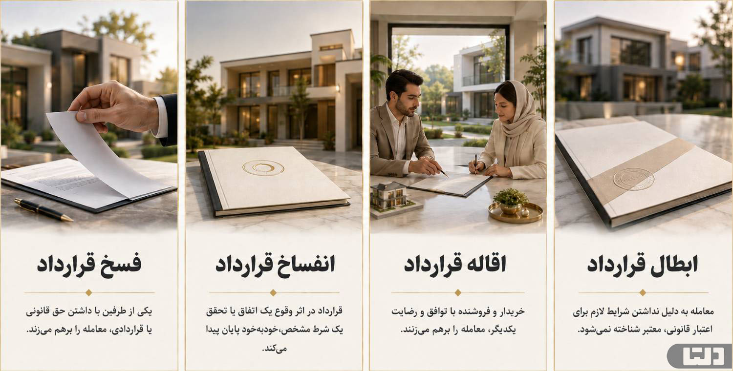 فسخ انفساخ ابطال و اقاله