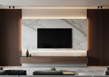 دیوار پشت تلویزیون را چگونه طراحی کنیم: ایده های اقتصادی مدرن