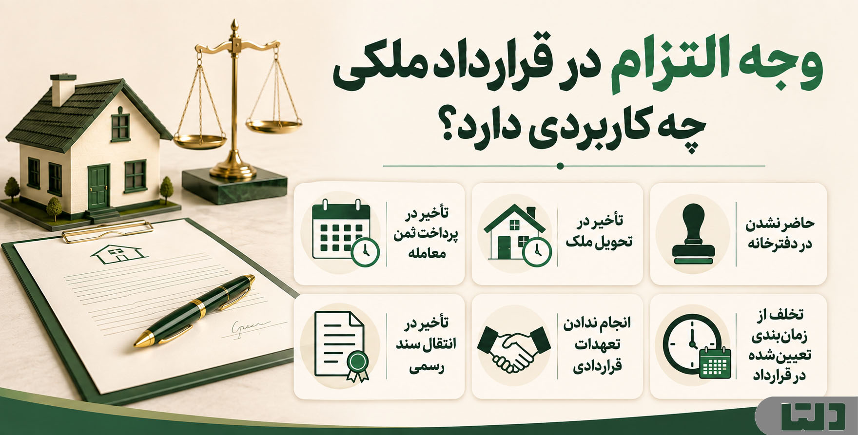 کاربرد وجه التزام در قرارداد ملکی