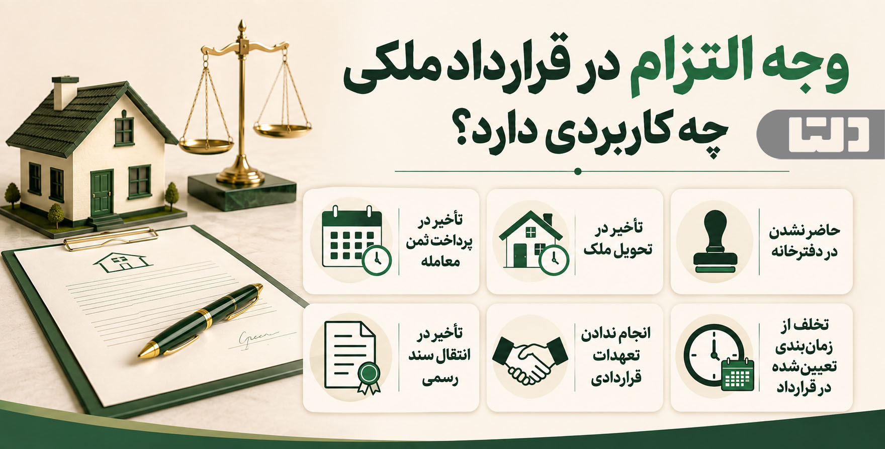 کاربرد وجه التزام در قرارداد ملکی
