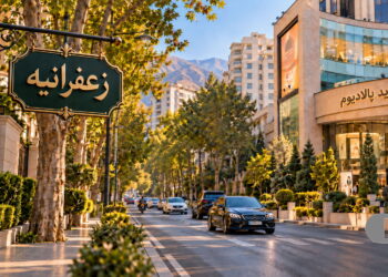 زعفرانیه تهران در کنار مرکز خرید پالادیوم و ساختمان‌های لوکس