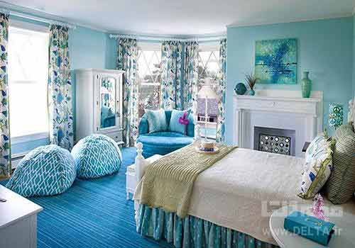 نقاشی اتاق خواب آبی
